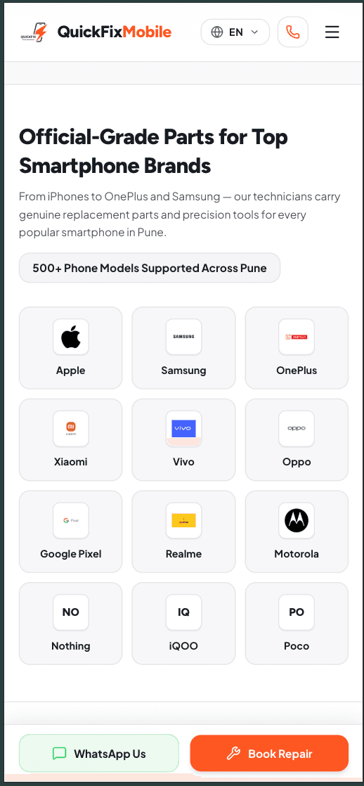 Website mobile preview